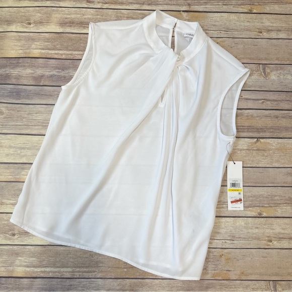 Calvin Klein Women’s Sleeveless Blouse Bundle – 3 Stylish Tops, New Size S - Picture 9 of 10